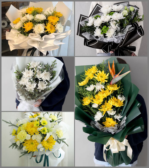 广东东莞市大岭山镇大片美村白事花束代送